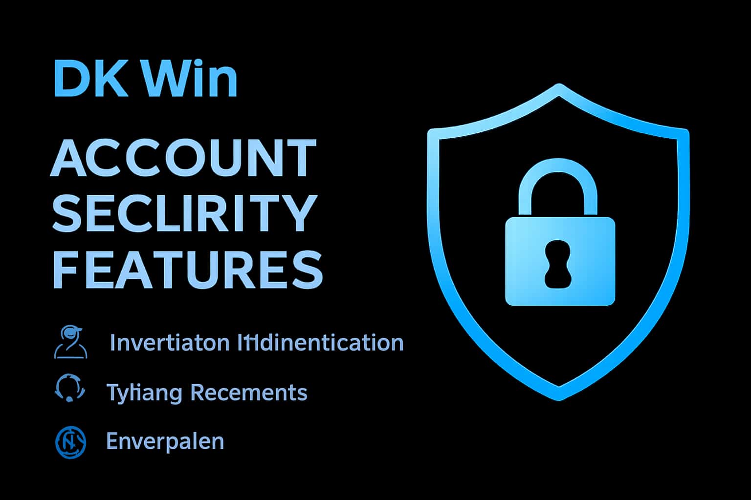 Information scene depicting DK Win Account Security Features with a futuristic design.