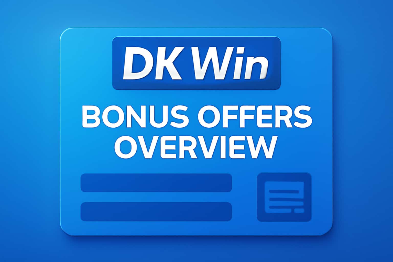 A futuristic depiction of DK Win Bonus Offers Overview with highlighted text.