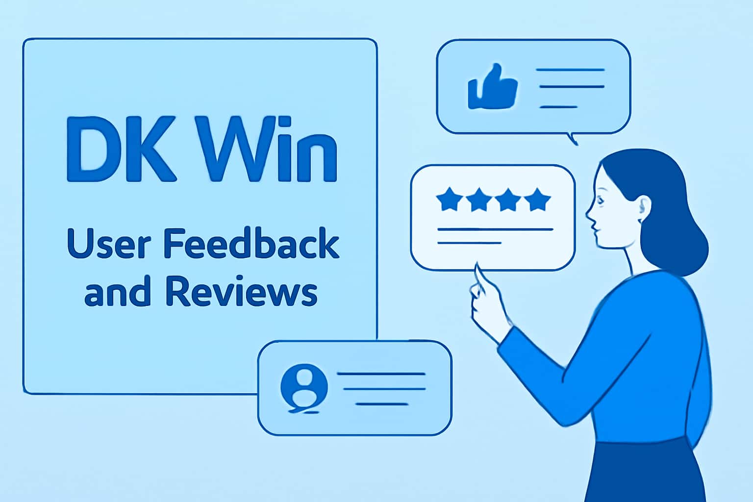 A visual representation of user feedback and reviews for DK Win.