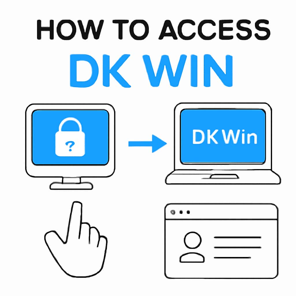 Illustration depicting the access process for DK Win.
