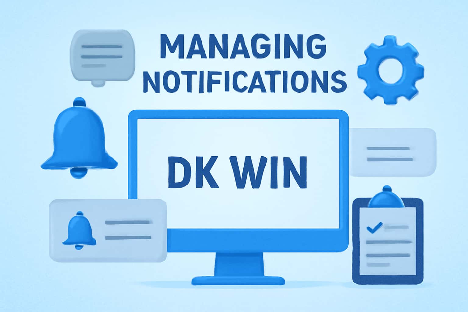 An informative visual representation of managing DK Win notifications.