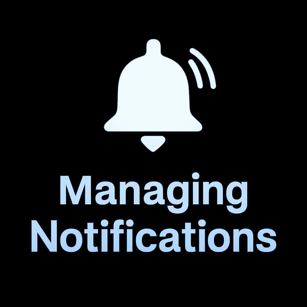 An icon depicting managing notifications in the DK Win application.