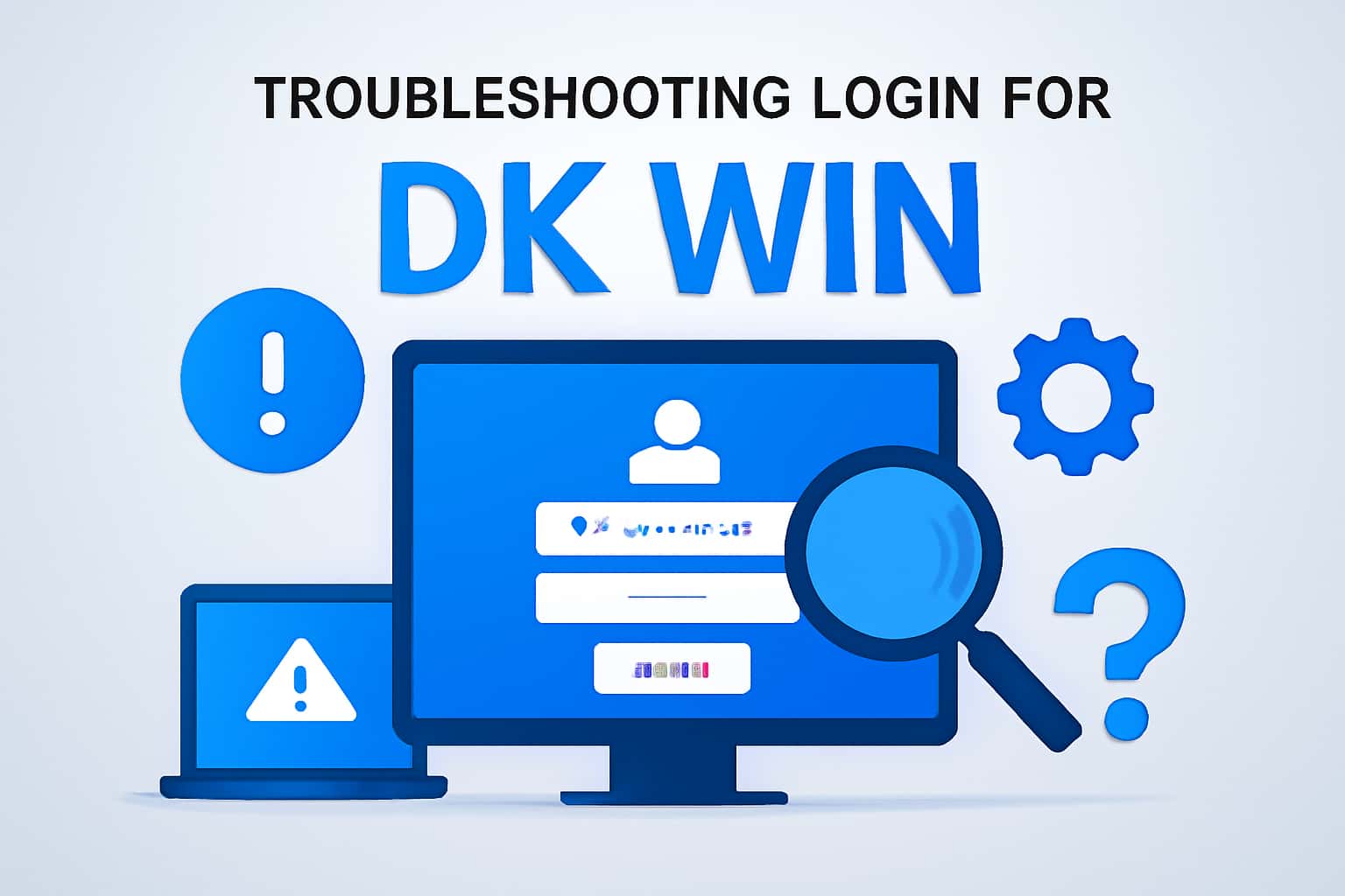 An informative visual representation of troubleshooting login issues for DK Win.