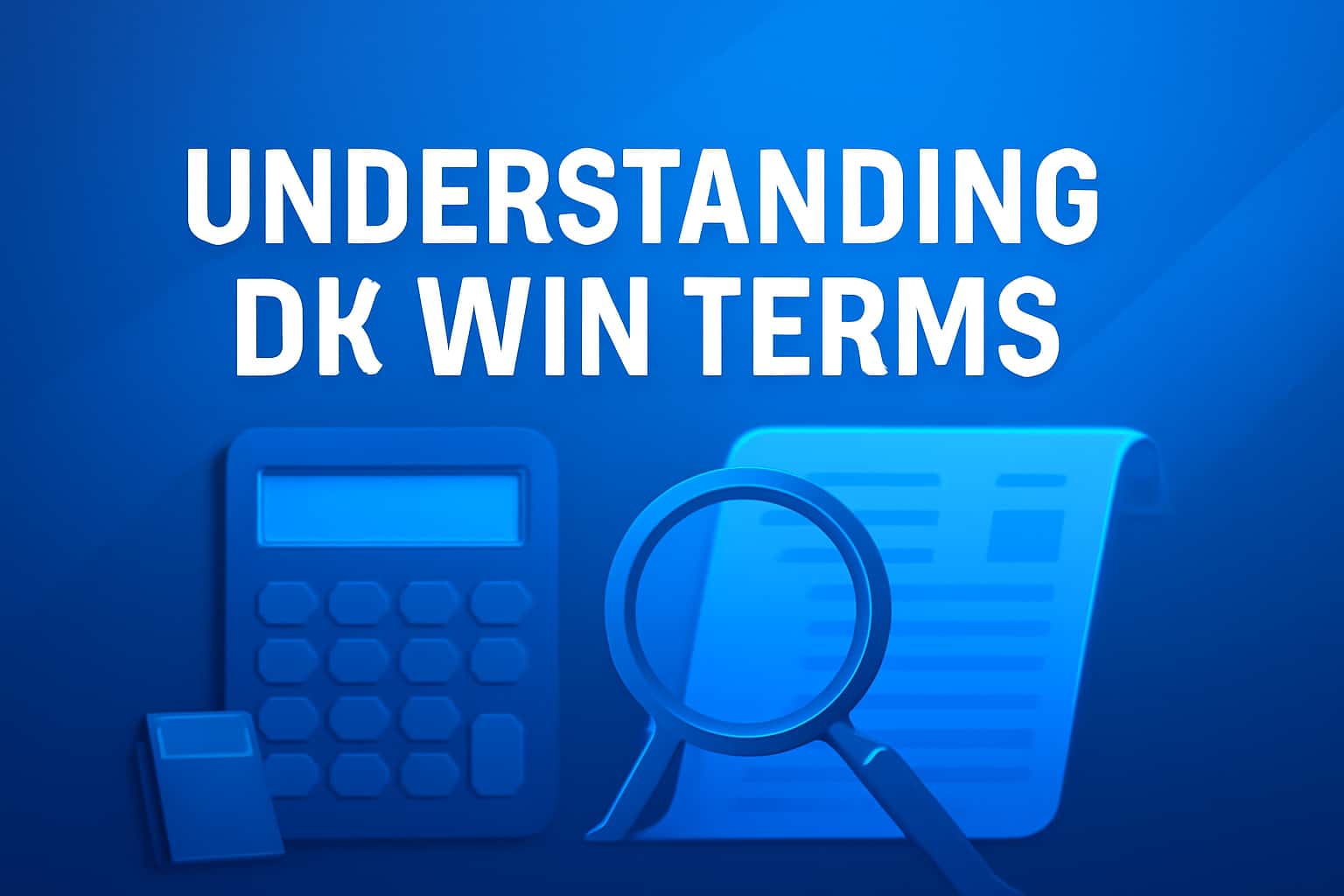 A visual representation of DK Win Terms in a neutral setting with futuristic elements.